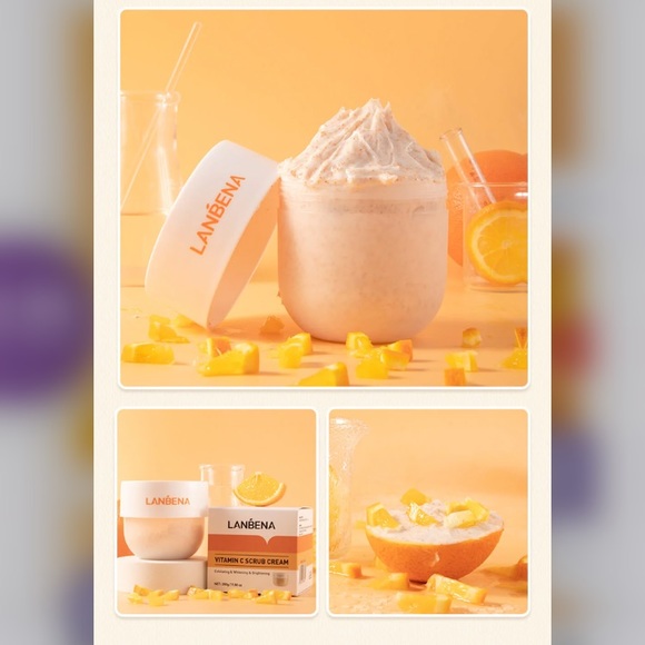 NIB LANBENA Vitamin C Scrub Cream and Vitamin C Exfoliator Gel - Picture 2 of 9